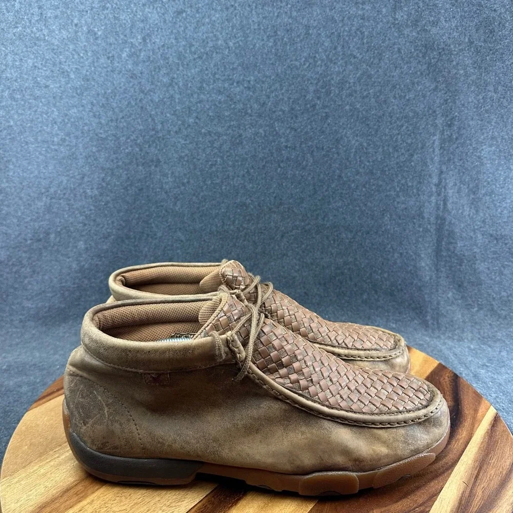 Twisted X Men's Chukka Driving Moc MDM0033 Brown Basket Weave Size 11.5W